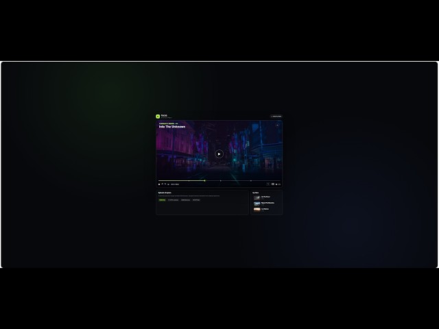 Modern Video Player UI 🎬 | HTML CSS JavaScript