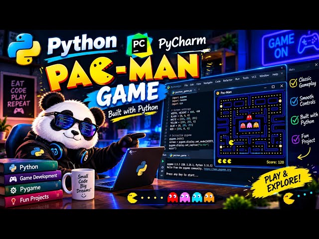 How to make pacman game in python  #pyhton #pycharm #programming #coding