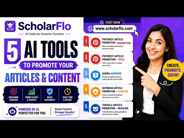 5 AI Tools to Create High-Converting Marketing Content | ScholarFlo AI Tutorial