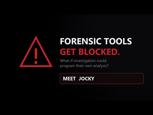 JOCKY: The Forensic Programming Language That Investigators Write Themselves