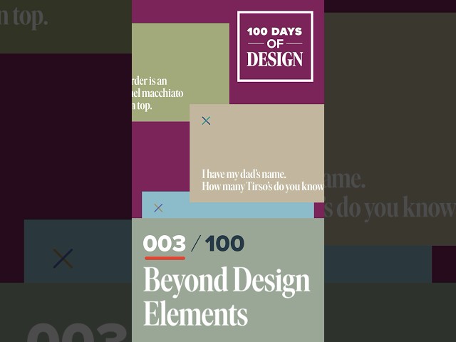Beyond Design Elements | Day 3 of 100 Days of Design  #shorts