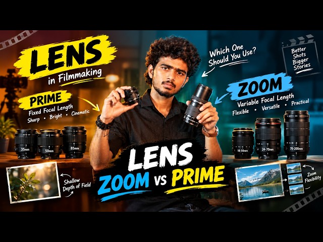 Prime lens vs Zoom lens  | which one you Choose | Filmmaking | Raj varma ...