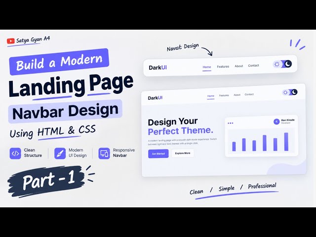 Build a Professional Navbar from Scratch | Web Design Project Part - 1