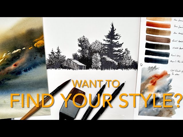 Want to find Your WATERCOLOUR PAINTING STYLE? Learn Mixed-Media Transformative Sketching With Me