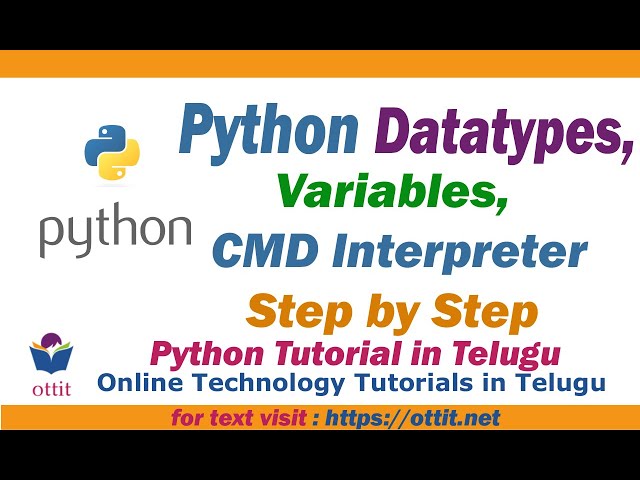 Data types in Python  | Python Tutorial for Beginners in telugu  step by step Part 3