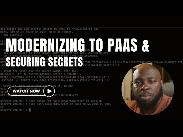 Modernizing a VM App to Azure PaaS