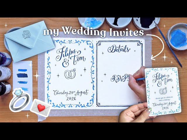 Painting My Own Wedding Invites 💌💍