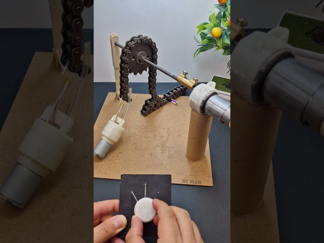 Chain hoist with geared motor | #dcmotor #techexperiments #diy #electronic #motor #crane #dcman