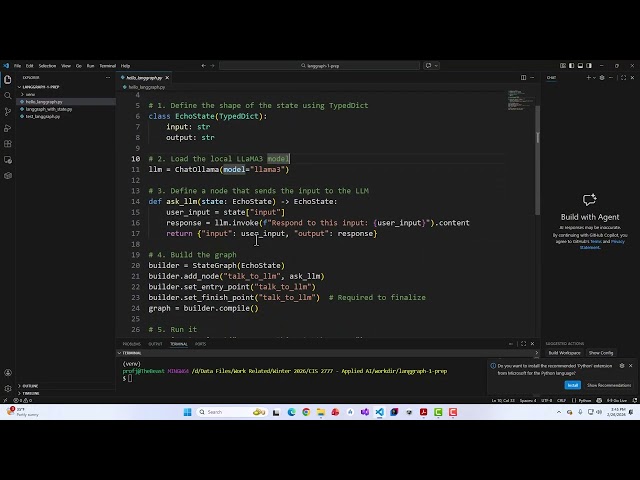 Lecture 10:  LangGraph Part 1 - State, Nodes, and Flow