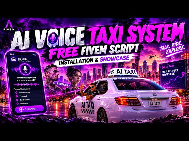 [FREE] AI Voice Taxi System for FiveM! 🚕 | Installation & Showcase