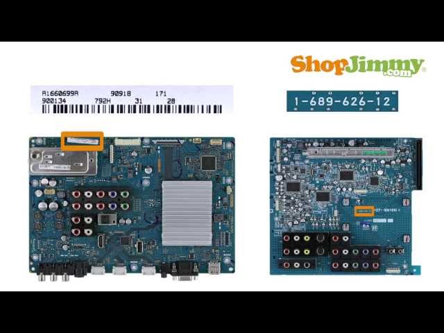 Sony TV Repair-Part Number Identification Guide for Sony Main Boards-How to Fix Sony LCD/LED/Plasma