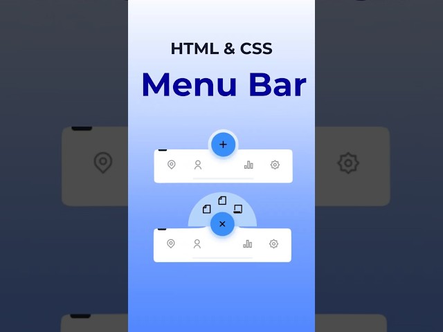 Bottom Menu Bar Using HTML & CSS #html #css #coding