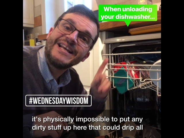 When unloading your dishwasher