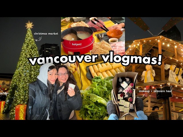 vancouver vlog | christmas market, warehouse sales, gym time, hotpot night
