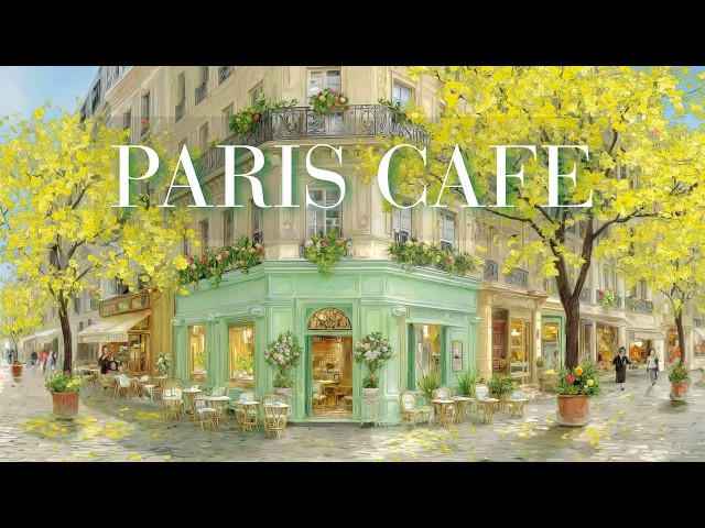 PARIS CAFE ✨ Sunlight Through Yellow Leaves | French Café Music | Harp, Piano & Accordion