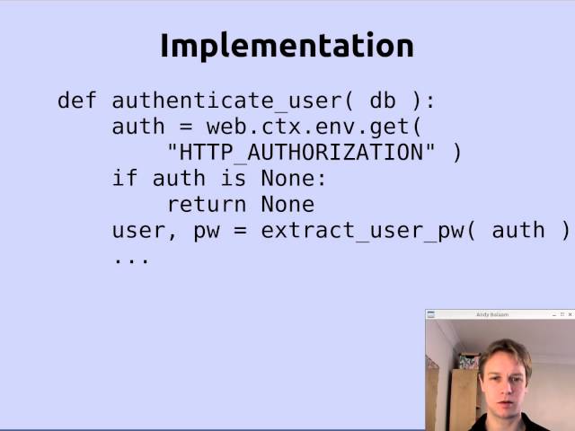 Security in a REST API