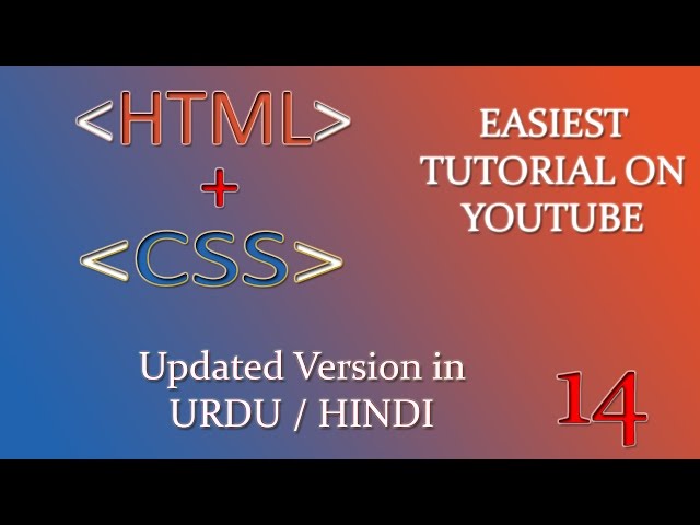 HTML and CSS Tutorial For Beginners in Urdu Hindi Updated Version -14   Lists