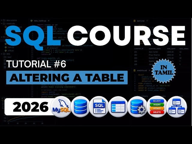 ALTER Statement & Altering a Table in MySQL | SQL Tutorial in Tamil for Beginners | Ep - 6