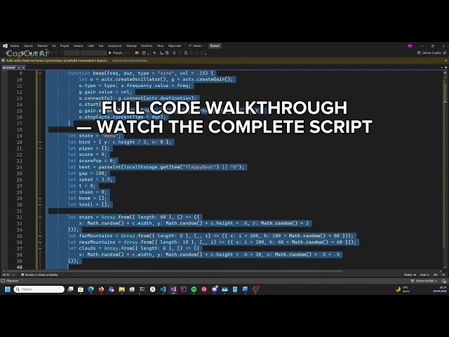 How To Code A Classic Bird Game In Pure HTML And JavaScript!