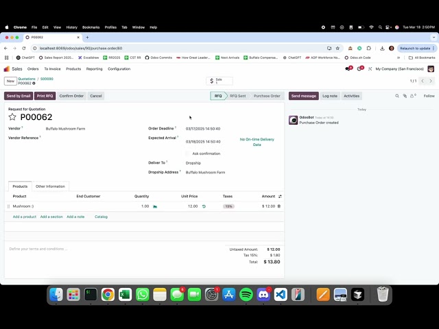 Odoo V18 - Dynamic Vendor Selection Based on End Customer