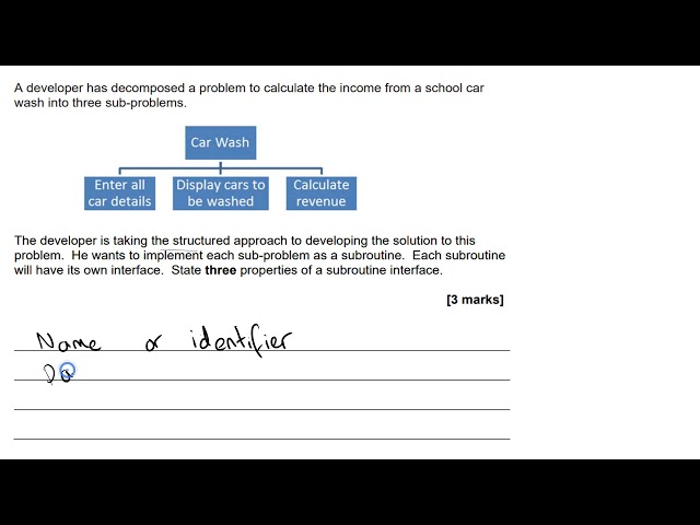 AQA Computer Science 3 2 11 Structured Programming Walking Talking Mock