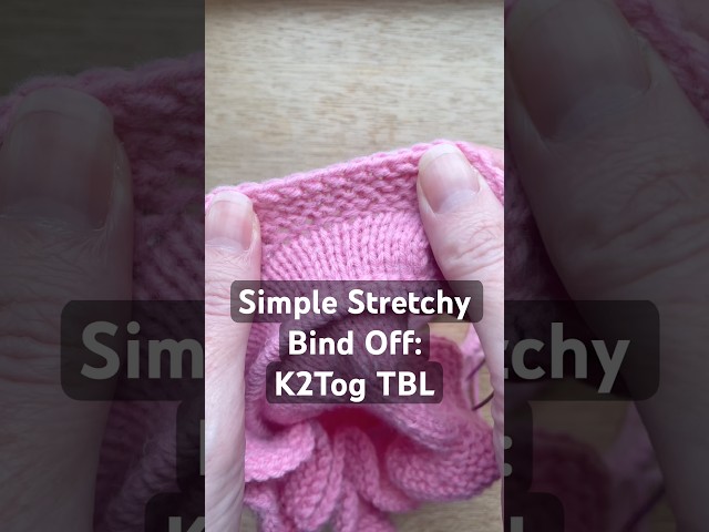 Super stretchy k2tog tbl bind off in 3 easy steps  (knit 2 together through the back loop) #knitting