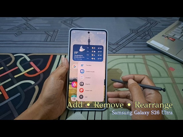 How to Customize Air Command Shortcuts on Samsung Galaxy S26 Ultra