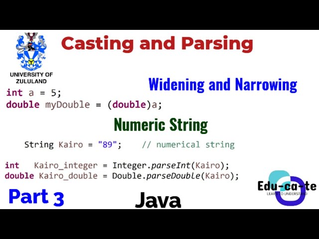 Casting and Parsing - Java (Part 3)