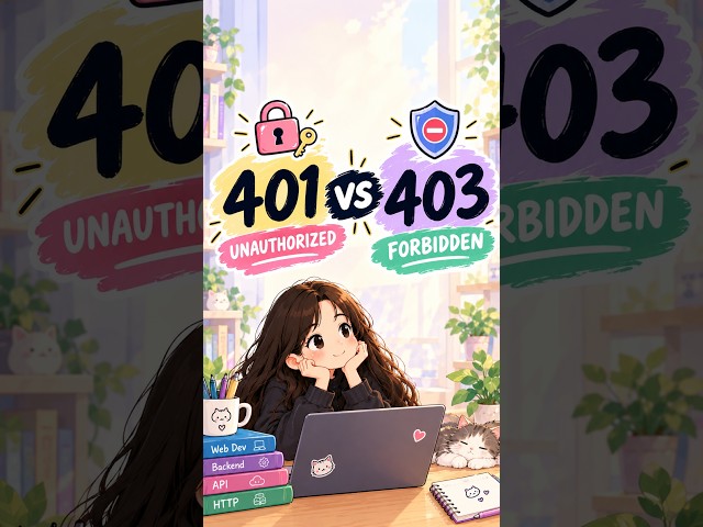 401 vs 403 HTTP Status Codes 🔐 | Don't confuse Authentication with Authorization!