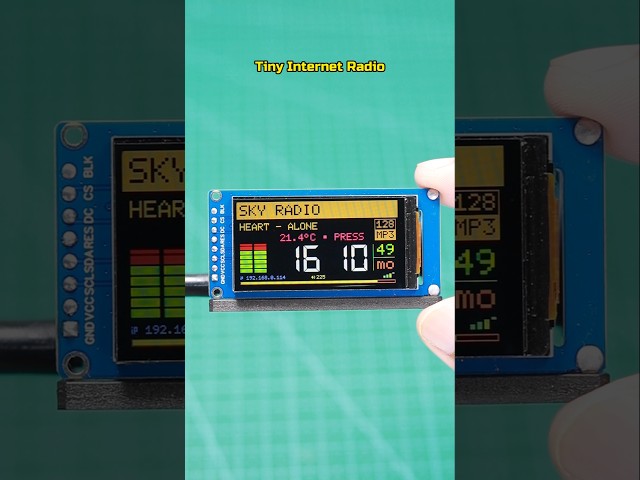 build a web radio with color display and esp32   #technology #diybuild #radio