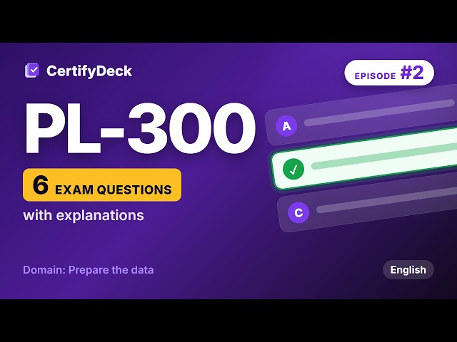 PL-300 Practice Questions #2 | Power BI Data Analyst Exam Prep (2026)