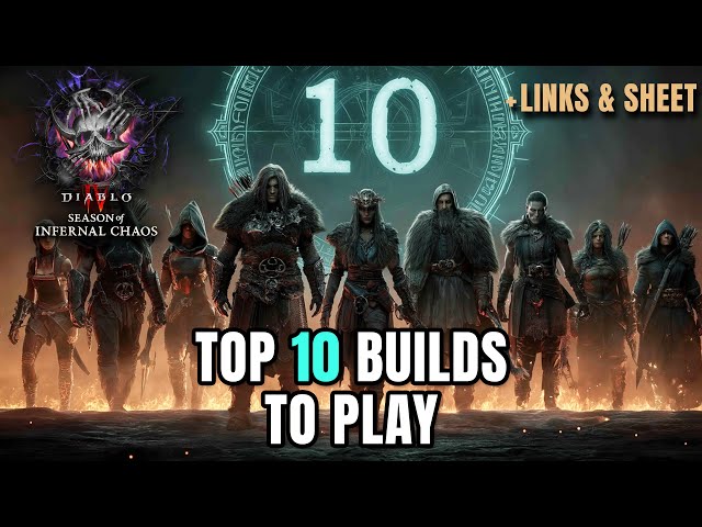TOP 10 OP & Fun Builds to play in Season 10 Diablo 4