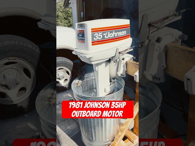 Restoring this 1981 Johnson 35hp 2 stroke outboard motor. #johnson#evinrude#omc#boat#outboard