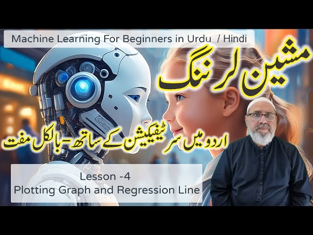 Machine Learning  Course for Free - Plotting Graph & Regression Line Matplotlib - Lesson -4 ||  Urdu