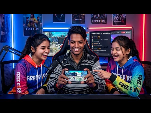 PAWAN444PAIR Pair Se cute girls ke sath live free fire live #verticallivefeed #verticallive  #shorts