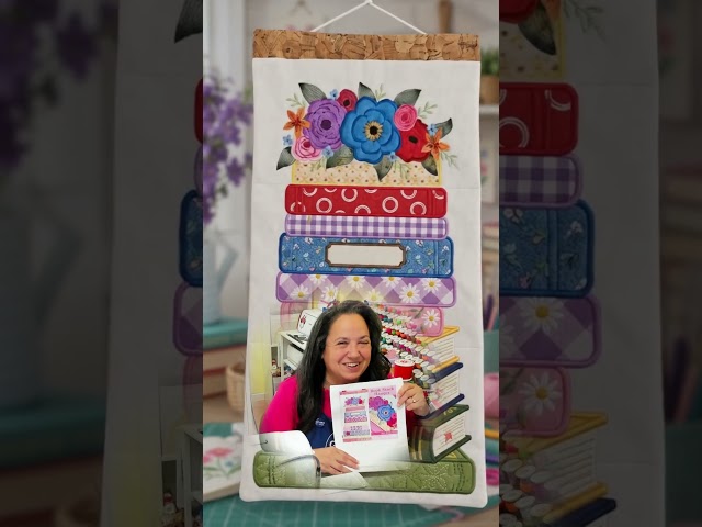 Finishing My Sweet Pea ITH Book Stack Hanger