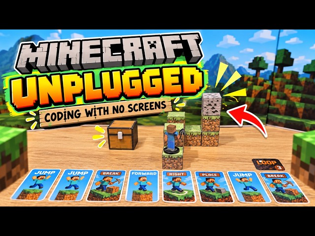 Minecraft Unplugged: Teach Coding With No Screens | How to Make It and Play