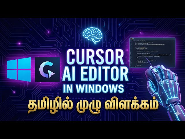 How to Use Cursor AI Editor in Windows | Tamil Tutorial | Build a Landing Page - Part 1