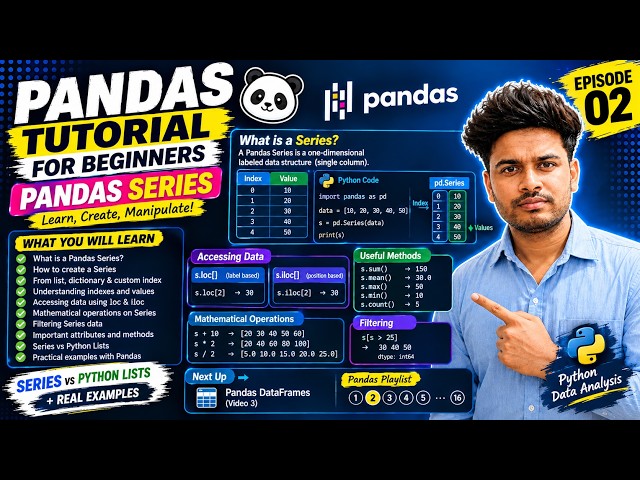 Pandas Series for Beginners 🐼 | Everything You Need to Know About Series | Python Pandas #2