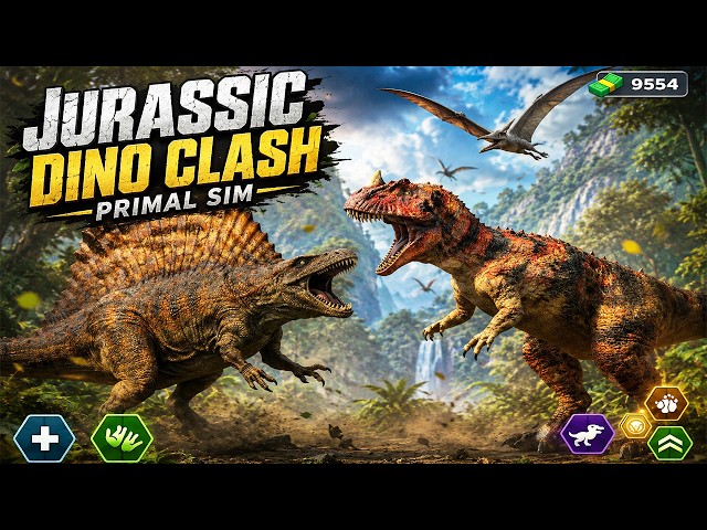 Jurassic Dino Clash Primal Sim - Dinosaur Games _ Android GamePlay