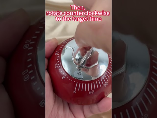 TimeTwist Vintage Magnetic 60 Minute Countdown Alarm Mechanical Kitchen Timer