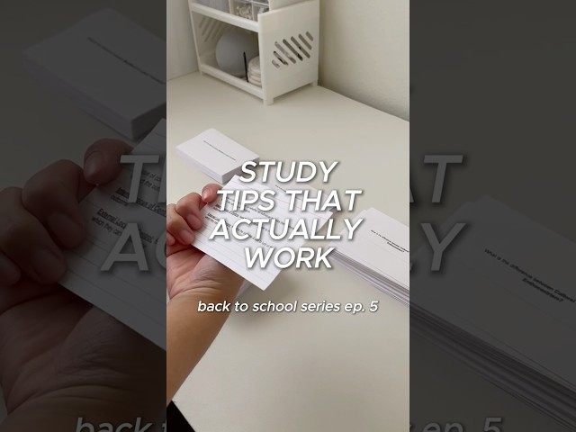 study tips that actually work