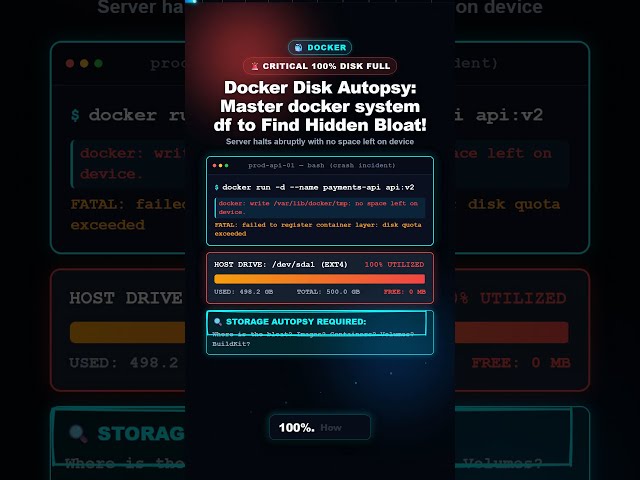 Docker Disk Autopsy: Master docker system df to Find Hidden Bloat! #docker