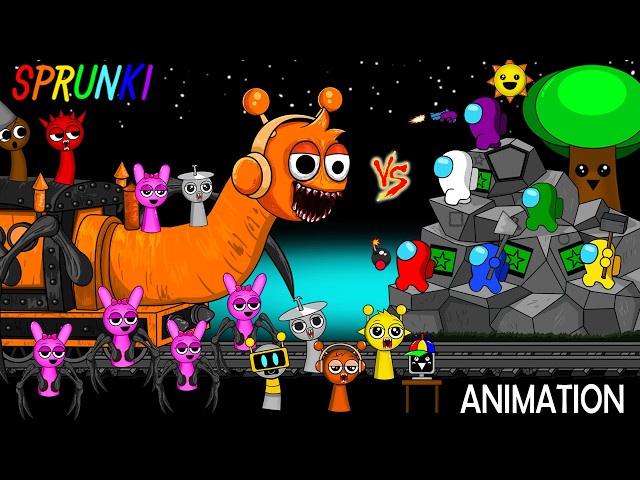 어몽어스 Mini Crewmate VS CHOO-CHOO SPRUNKI & ALL SPRUNKI MINI | FUNNY AMONG US ANIMATION