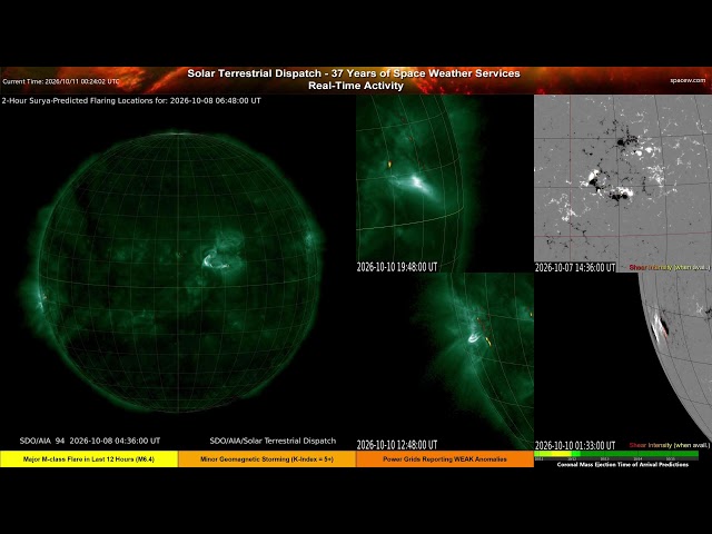 10 Oct - Major Flare & CME Impact at 15:16 UTC - Aurora for next 24 hours