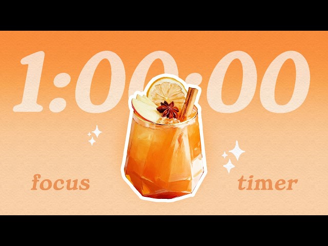 1 Hour timer with music | 60 minute timer Cozy Cafe Focus Timer