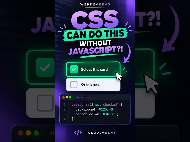 CSS Can Do THIS Without JavaScript! 🤯 #shorts