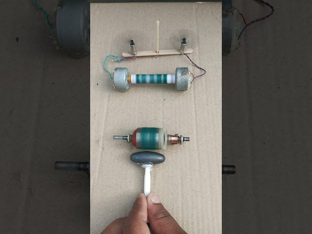 Magnetic Armature Generator⚡|2 Generators Power Dual Drone Motors & Lift Them Into the Air 🚁#shorts