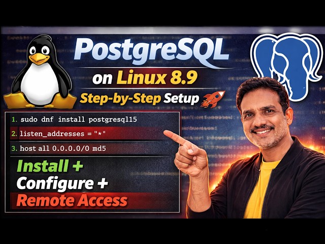 PostgreSQL Installation & Configuration on Linux 8.9 | Step-by-Step Guide | Remote Access + Tuning