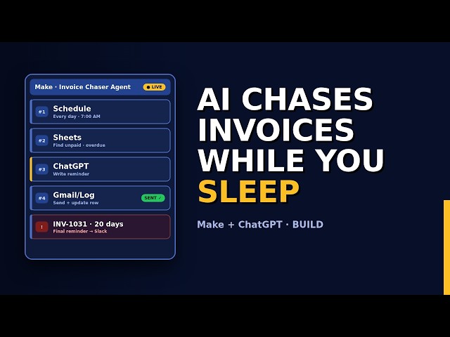 BUILD: I Built an AI That Chases Unpaid Invoices While I Sleep (Make + ChatGPT)